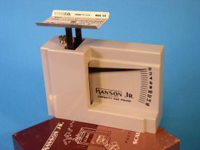 letter scale on top of the packing