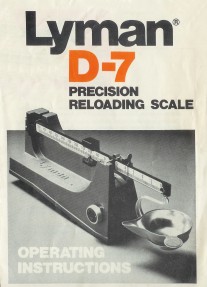 operating instructions gunpowder scale