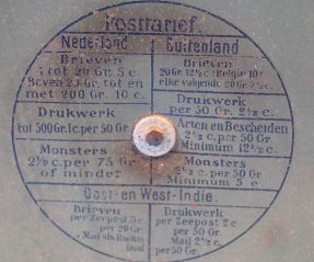 the Dutch postal rates