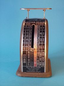 letter scale, maker: S.C. Sheldon, USA