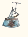 silverplated base with flowers