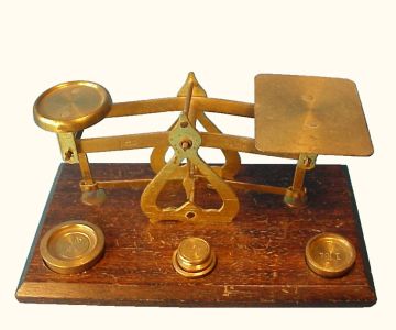 letter scale, made in England