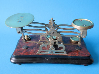 back of the letter scale