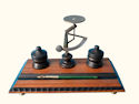 wooden ink set with letter scale