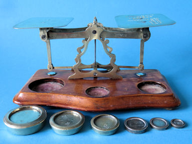 the balance with weights