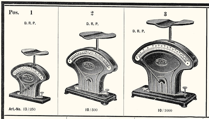 Rictus letter scales on poster