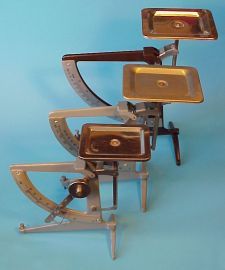 trio of scales, ordered in rising range